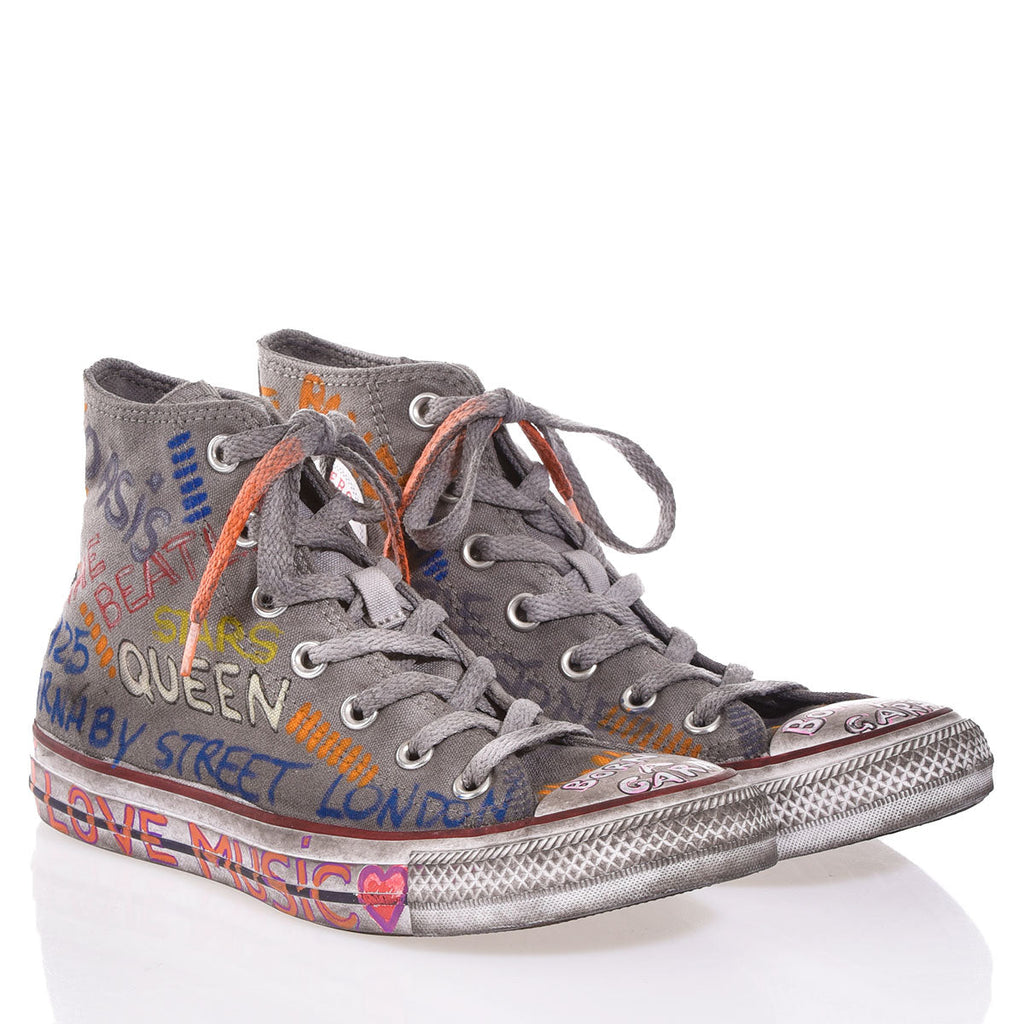 Converse Grey Written
